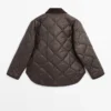 Chaqueta acolchada repelente al agua con detalles de pana Chaqueta acolchada repelente al agua con detalles de pana
