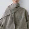 Chaqueta bomber con efecto moteado y bufanda Chaqueta bomber con efecto moteado y bufanda