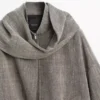 Chaqueta bomber con efecto moteado y bufanda Chaqueta bomber con efecto moteado y bufanda