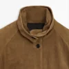 Chaqueta bomber corta de piel de ante