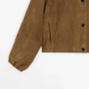 Chaqueta bomber corta de piel de ante