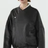 Chaqueta bomber de cuero