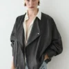 Chaqueta bomber de cuero
