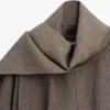 Chaqueta bomber de lino jaspeado con bufanda Chaqueta bomber de lino jaspeado con bufanda