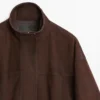 Chaqueta bomber de piel de ante