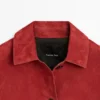 Chaqueta corta de piel de ante