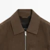 Chaqueta corta de piel de ante Chaqueta corta de piel de ante