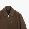Chaqueta corta de piel de ante Chaqueta corta de piel de ante