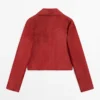 Chaqueta corta de piel de ante