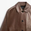 Chaqueta corta de piel napa