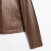 Chaqueta corta de piel napa