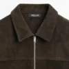 Chaqueta de algodón y cuero en contraste Chaqueta de algodón y cuero en contraste