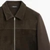 Chaqueta de algodón y cuero en contraste Chaqueta de algodón y cuero en contraste