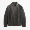 Chaqueta de cuero con efecto desgastado Chaqueta de cuero con efecto desgastado