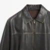 Chaqueta de cuero con efecto desgastado Chaqueta de cuero con efecto desgastado