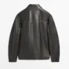 Chaqueta de cuero con efecto desgastado Chaqueta de cuero con efecto desgastado