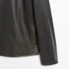 Chaqueta de cuero con efecto desgastado Chaqueta de cuero con efecto desgastado