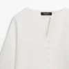 Chaqueta de lino con detalles de botones Chaqueta de lino con detalles de botones