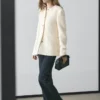 Chaqueta de mezcla de lana texturizada con botones de strass Chaqueta de mezcla de lana texturizada con botones de strass