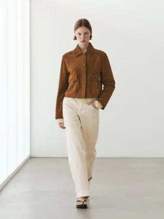Chaqueta de piel de ante