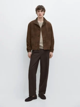 Chaqueta de piel de ante