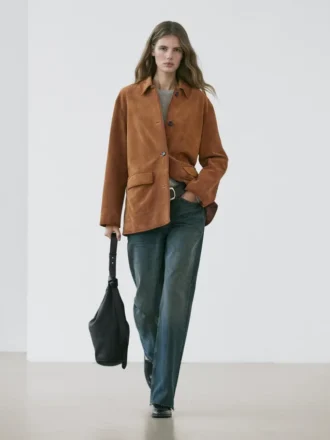 Chaqueta de piel de ante