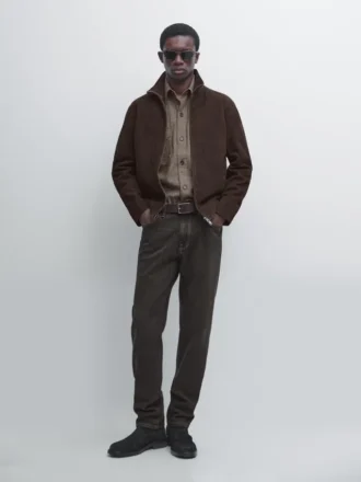 Chaqueta de piel de ante