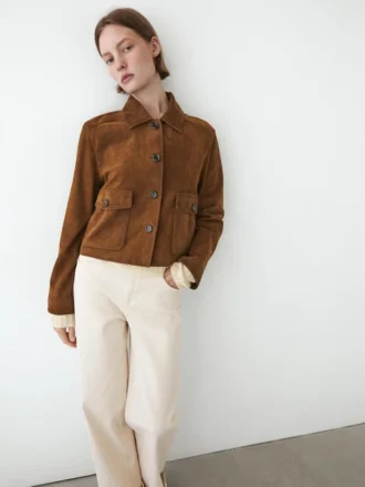 Chaqueta de piel de ante