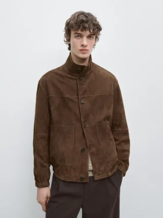 Chaqueta de piel de ante