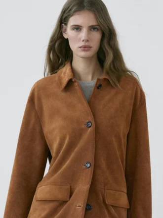Chaqueta de piel de ante
