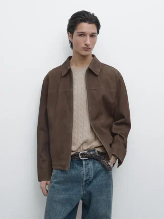 Chaqueta de piel de ante