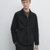 Chaqueta de piel de ante con bolsillos Chaqueta de piel de ante con bolsillos