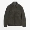 Chaqueta de piel de ante con bolsillos Chaqueta de piel de ante con bolsillos