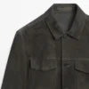 Chaqueta de piel de ante con bolsillos Chaqueta de piel de ante con bolsillos