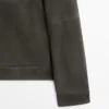 Chaqueta de piel de ante con bolsillos Chaqueta de piel de ante con bolsillos