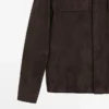 Chaqueta de piel de ante con bolsillos Chaqueta de piel de ante con bolsillos