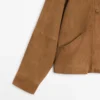 Chaqueta de piel de ante con botones Chaqueta de piel de ante con botones