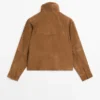 Chaqueta de piel de ante con botones Chaqueta de piel de ante con botones