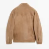 Chaqueta de piel de ante con detalle de bolsillo Chaqueta de piel de ante con detalle de bolsillo