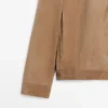 Chaqueta de piel de ante con detalle de bolsillo Chaqueta de piel de ante con detalle de bolsillo