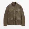 Chaqueta de piel de cabra con efecto desgastado Chaqueta de piel de cabra con efecto desgastado