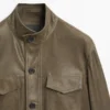 Chaqueta de piel de cabra con efecto desgastado Chaqueta de piel de cabra con efecto desgastado