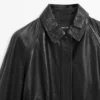 Chaqueta de piel napa con cinturón