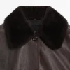 Chaqueta de piel napa con cuello de piel de cordero Chaqueta de piel napa con cuello de piel de cordero