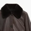 Chaqueta de piel napa con cuello de piel de cordero Chaqueta de piel napa con cuello de piel de cordero