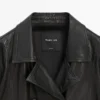 Chaqueta de piel napa con detalle de cinturón Chaqueta de piel napa con detalle de cinturón