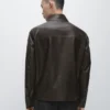 Chaqueta de piel napa con efecto desgastado Chaqueta de piel napa con efecto desgastado