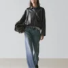 Chaqueta oversize de piel napa Chaqueta oversize de piel napa