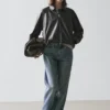 Chaqueta oversize de piel napa Chaqueta oversize de piel napa