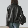Chaqueta oversize de piel napa Chaqueta oversize de piel napa